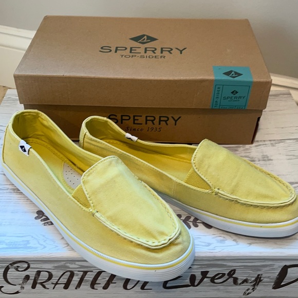 Sperry slip-on- yellow